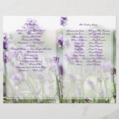 Custom Lavender Bohemisch Wedding Programs Flyer (Rückseite)