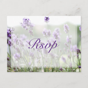 Custom Lavender Bohemisch Wedding RSVP Postkarten