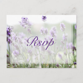 Custom Lavender Bohemisch Wedding RSVP Postkarten