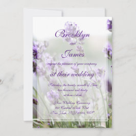 Custom Lavender Bohemische Hochzeitseinladungen Einladung