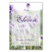 Custom Lavender Bohemische Hochzeitssliding-Tischn Tischnummer (Rückseite)