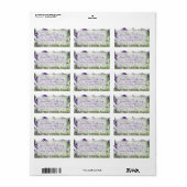 Custom Lavender Bohemische Wedding Address Labels Adressaufkleber (Vorne)