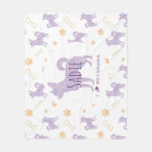 Custom lavender chihuahua Silhouette blanket Fleecedecke (Vorderseite)