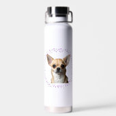 Custom lavender chihuahua water bottle Photo Trinkflasche (Rückseite)