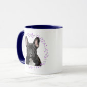Custom lavender french bulldog mug Photo Tasse (Vorderseite Links)
