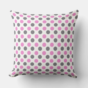 Custom Lavender Gray Polka Dot - Medium Dot Pillow Kissen