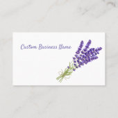 Custom Lavender lila mauve Garden Blume Busin Visitenkarte (Rückseite)