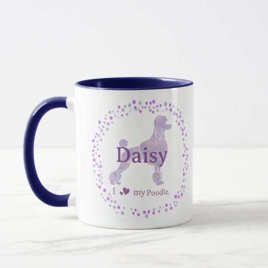 Custom Lavender Poodle Mug Photo Personalized Tasse (Links)