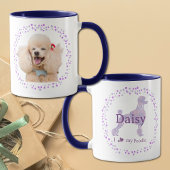 Custom Lavender Poodle Mug Photo Personalized Tasse