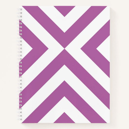 Custom Lavender und White Chevrons Notebook Notizbuch (Vorderseite)