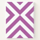Custom Lavender und White Chevrons Notebook Notizbuch (Rückseite)