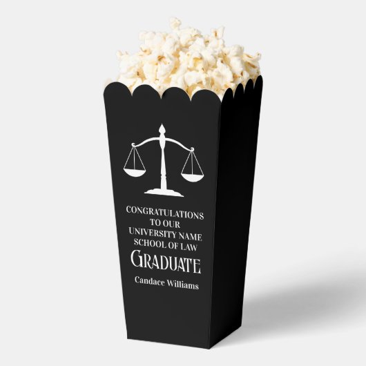 Custom Law School Black Graduation Party Popcorn Geschenkschachtel (Geplatzt)