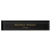 Custom Lawyer Desk Name Plate Elegant Office Sign Namensplakette (Vorderseite)