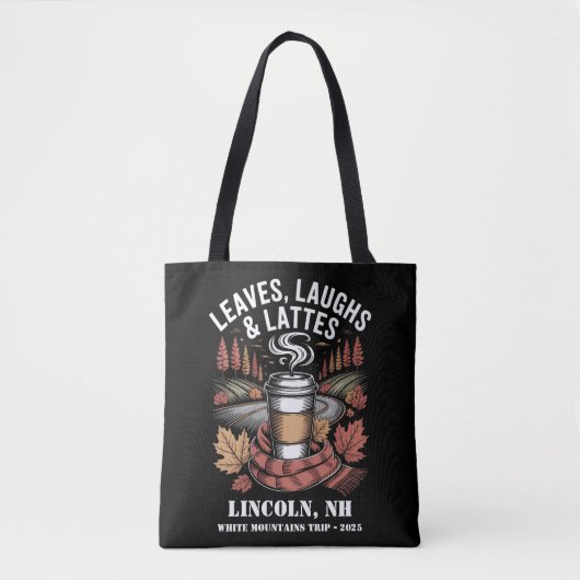Custom Leafs Laughs Lattes Fall Trip Tasche (Vorderseite)