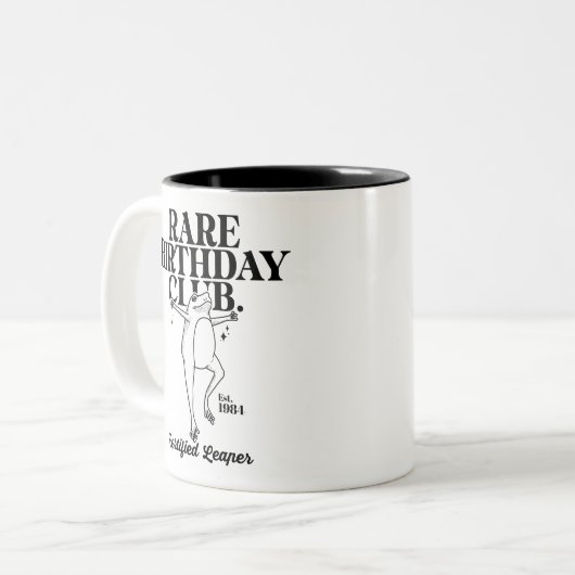 Custom Leap Year Froscher Leaper Seltenes Geburtst Zweifarbige Tasse (Vorderseite Links)