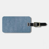Custom Leather Tag Blue Jean Denim Gepäckanhänger (Vorderseite horizontal)