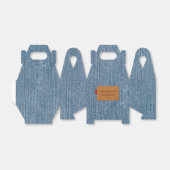 Custom Leather Tag Blue Jean Denim Geschenkschachtel (Ungefaltet)