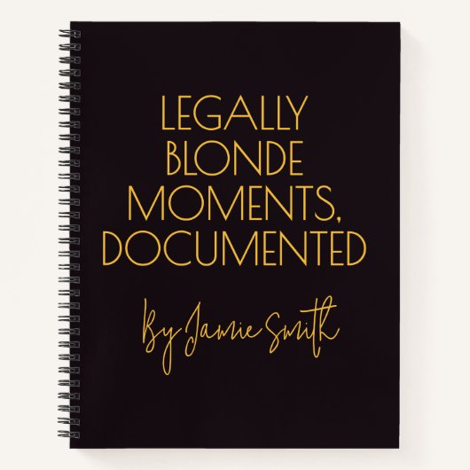 Custom Legally Blonde Journal Gift for Attorneys Notizblock (Vorderseite)
