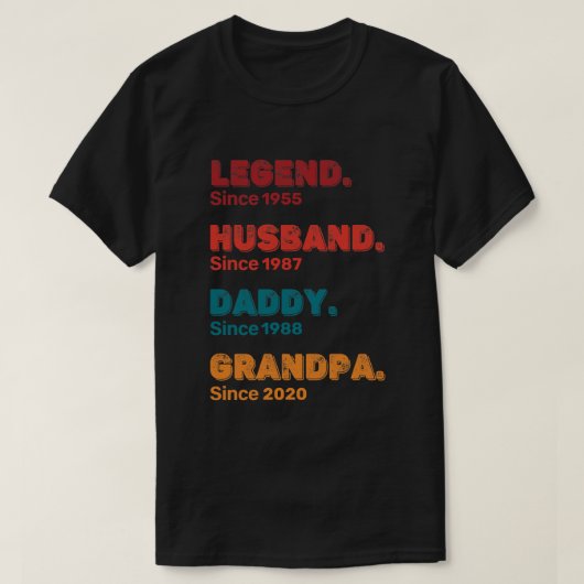 Custom Legende Husband Daddy Grandpa Personalisier T-Shirt (Design vorne)