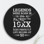 Custom Legends Were Born in Date Month Year Age Runde Wanduhr<br><div class="desc">Custom legends were born in date month year age design can be a great design to show your date of birth and your age to everyone. As well as it could be a great gift for any birthday people and it can be awesome gift for your friend and family member...</div>