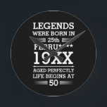Custom Legends Were Born in Date Month Year Age Runde Wanduhr<br><div class="desc">Custom legends were born in date month year age design can be a great design to show your date of birth and your age to everyone. As well as it could be a great gift for any birthday people and it can be awesome gift for your friend and family member...</div>