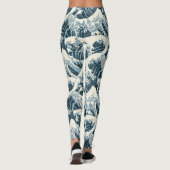 Custom Leggings - Hokusais Welle (Rückseite)