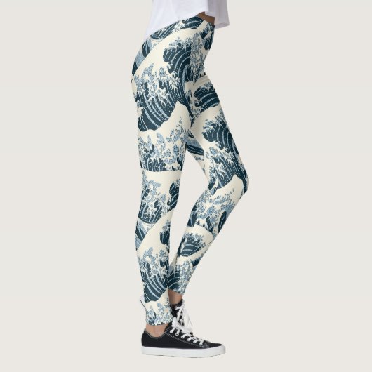 Custom Leggings - Hokusais Welle (Rechts)