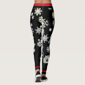 CUSTOM LEGGINGS SNOWFLAKE MIT ROT (Rückseite)