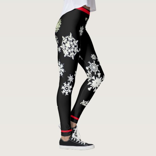 CUSTOM LEGGINGS SNOWFLAKE MIT ROT (Rechts)