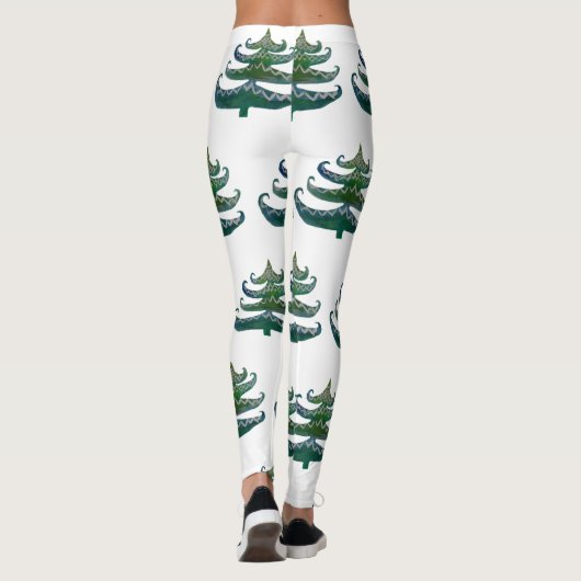 Custom Leggings Weihnachtsbäume (Rückseite)