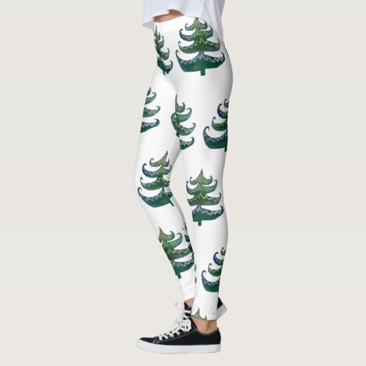 Custom Leggings Weihnachtsbäume (Links)