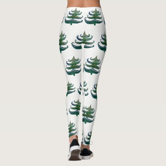 Custom Leggings Weihnachtsbäume (Rückseite)
