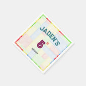 Custom Lego Block Birthday Party Napkins Serviette (Ecke)