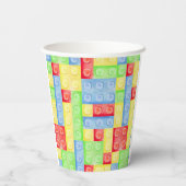 Custom Lego Themed Birthday Party Paper Cups  Pappbecher (Rückseite)
