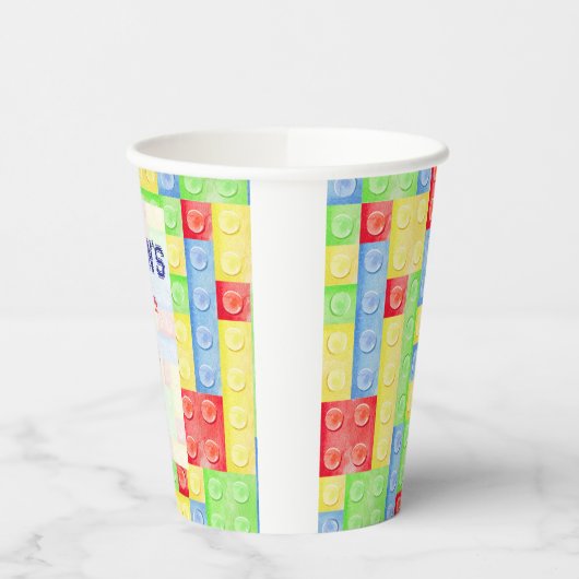Custom Lego Themed Birthday Party Paper Cups  Pappbecher (Links)