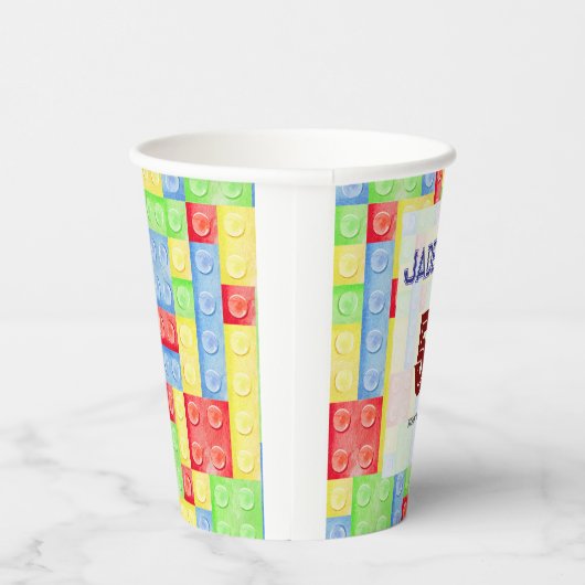 Custom Lego Themed Birthday Party Paper Cups Pappbecher (Rechts)