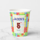 Custom Lego Themed Birthday Party Paper Cups  Pappbecher (Vorderseite)