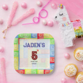 Custom Lego Themed Birthday Party Paper Plates Pappteller (Party)