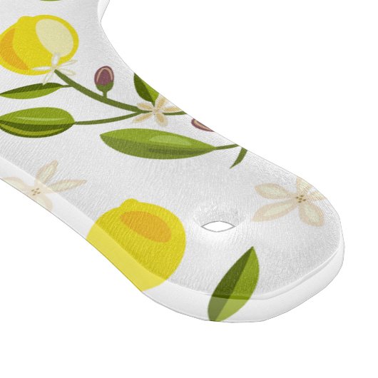 Custom Lemon, Citrus Yellow und Green Schneidebrett (Ecke)