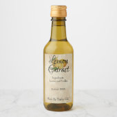Custom Lemon Extract Oil Label Small Business Weinetikett (Vorderseite)
