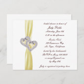 Custom Lemon Hearts Bridal Dusche Einladung (Vorne/Hinten)