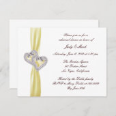 Custom Lemon Hearts Probe Abendessen Einladung (Vorne/Hinten)