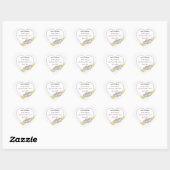Custom Lemon Hearts Save the Date Stickers (Blatt)