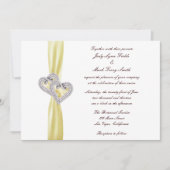 Custom Lemon Hearts Wedding Einladung (Vorderseite)