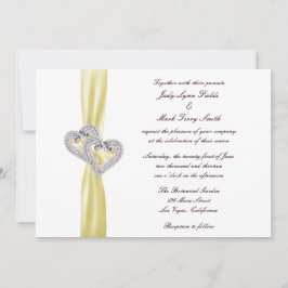 Custom Lemon Hearts Wedding Einladung