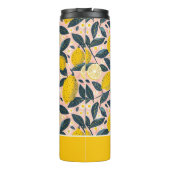 Custom Lemon Pattern Water Bottle with Name Thermosbecher (Rückseite)