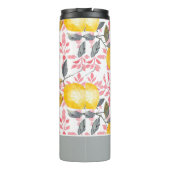 Custom Lemon Pattern Water Bottle with Name Thermosbecher (Rückseite)