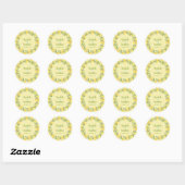 Custom Lemon Slice and Kranz Wedding Stickers (Blatt)