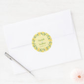 Custom Lemon Slice and Kranz Wedding Stickers (Umschlag)