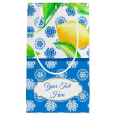 Custom Lemon und Blue Azulejos Kleine Geschenktüte (Vorderseite)